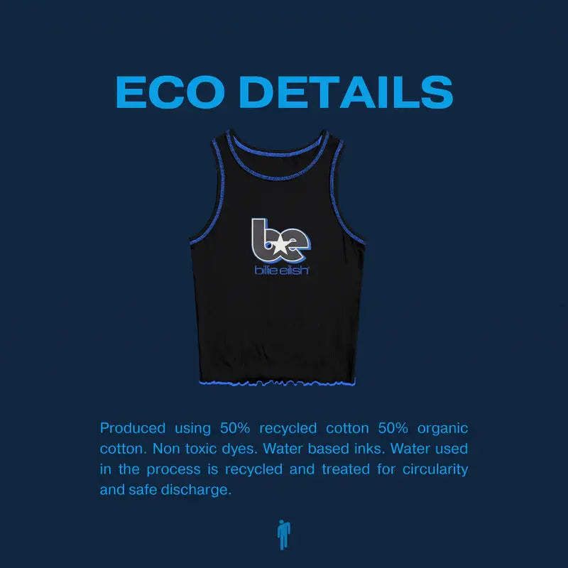 BE CONTRAST LETTUCE EDGE TANK Billie Eilish Merch