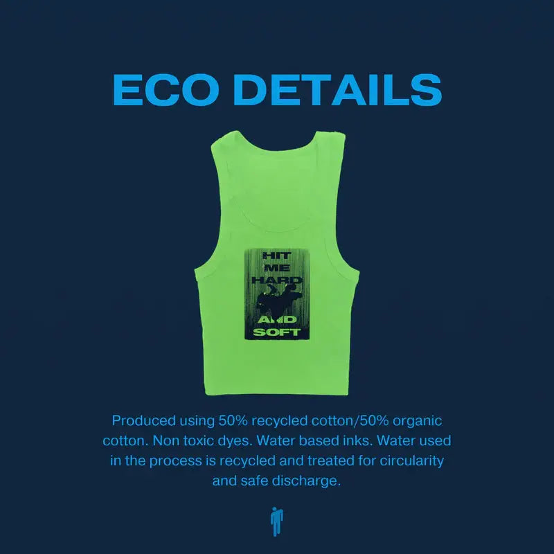 HIT ME HARD AND SOFT Green Crop Tank Billie Eilish Merch