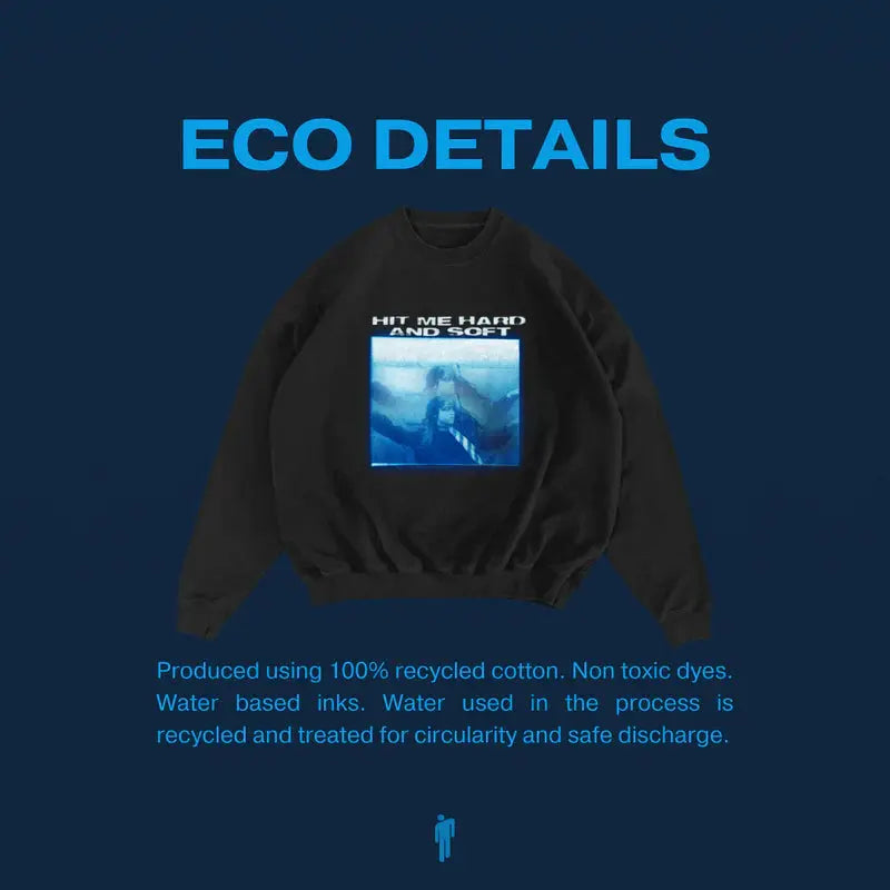 Underwater Black Crewneck Sweatshirt Billie Eilish Merch